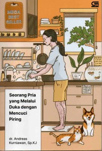 Image of Seorang pria yang melalui duka dengan mencuci piring
